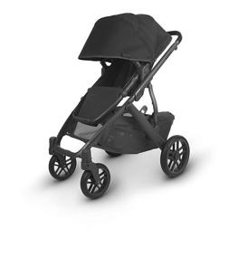 img 1 attached to UPPAbaby VISTA V2 Stroller - JAKE: Stylish and 👶 Versatile Black Edition with Carbon Frame and Luxurious Black Leather Trim