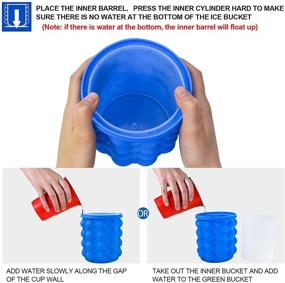 ALLADINBOX Ice Cube Mold Ice Trays Large Silicone Ice Bucket 2 in