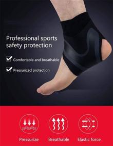 img 1 attached to 👣 XL Ankle Support Kit: Ankle Straps, Brace Compression Sleeves for Men, Women, Kids – Ideal for Injury Recovery, Reduce Swelling, Strains & Sprains Fatigue – Breathable, Adjustable Design