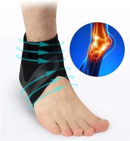 img 3 attached to 👣 XL Ankle Support Kit: Ankle Straps, Brace Compression Sleeves for Men, Women, Kids – Ideal for Injury Recovery, Reduce Swelling, Strains & Sprains Fatigue – Breathable, Adjustable Design