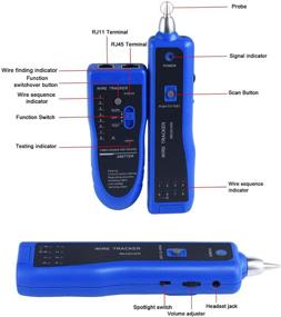 img 3 attached to 🔌 Powerful Network Cable Tester Kit with Bag - Perfect for LAN CAT5 CAT6 Testing, Ethernet Tracing, Telephone Line Finding, and Home Repairs