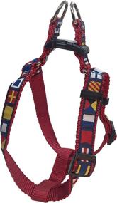 img 2 attached to 🐾 Preston Dog Harness with Multi Color Ribbon on Red Nylon Webbing, Nautical Code Flag Step