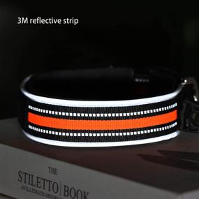 img 1 attached to 🐶 Nylon Reflective Strap Dog Collar - Enhanced Safety and Comfort for Big Dogs"