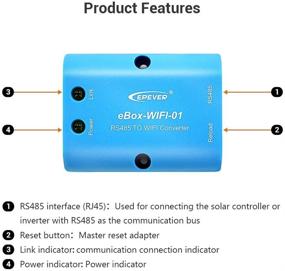 img 3 attached to 🌞 EPEVER eBox WiFi 01: Беспроводной мониторинг солнечного контроллера заряда солнечной панели через адаптер RS485 в WiFi с помощью мобильного приложения (eBox-WIFI-01)