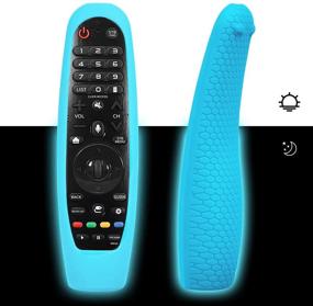 img 4 attached to 📺 Glow Blue Silicone TV Remote Case for LG AN-MR19BA/AN-MR18BA/AN-MR650/AN-MR600: Shockproof Protective Sleeve