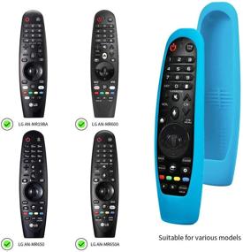 img 3 attached to 📺 Glow Blue Silicone TV Remote Case for LG AN-MR19BA/AN-MR18BA/AN-MR650/AN-MR600: Shockproof Protective Sleeve