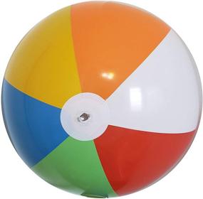img 1 attached to 🌈 Ultimate Fun: 6-Pack Jumbo 24 Inch Inflatable Rainbow Beach Balls - Perfect for Pool Parties, Beach Fun, and Gifts