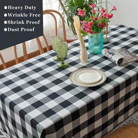 img 2 attached to 🏞️ TEWENE Checkered Rectangle Tablecloth - Water Resistant