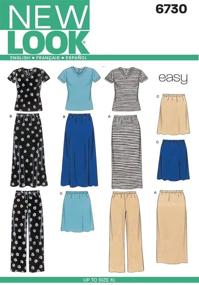 img 3 attached to 👗 Stylish Misses Separates Sewing Pattern 6730 - Size A (S-M-L-XL) by New Look