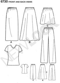 img 1 attached to 👗 Stylish Misses Separates Sewing Pattern 6730 - Size A (S-M-L-XL) by New Look