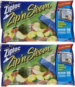 img 2 attached to 🔥 Ziploc Zip'N Steam Cooking Bags, 10 count-2 pack