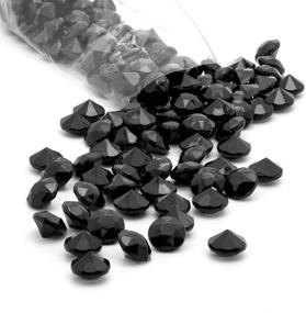 img 4 attached to 💎 Royal Imports Acrylic Diamonds Gemstones, Crystal Rocks, Vase Fillers Party Table Scatter Wedding Banquet Event Party Crafts - 1 LB (Approx 200 Gems) - Black