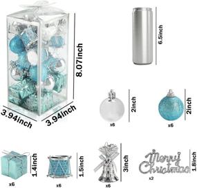 img 3 attached to 🎄 Christmas Tree Decor: LoveInUSA 32 pcs Blue & Silver Christmas Ball Ornaments - Festive Xmas Tree Decorations