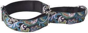 img 1 attached to EXPAWLORER Adjustable Martingale Collars for Medium to Large Dogs 🐾 - Heavy Duty Nylon Training Collar for Walking, Hiking, Running with Pattern