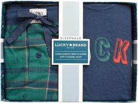 img 3 attached to 🌙 Lucky Brand Men's Pajama Set: Comfy Sleepwear for Men in the Sleep & Lounge Collection