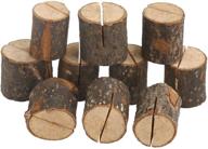 🎉 oulii wedding place wooden card holders table number stands - pack of 10, ideal for home party decorations logo