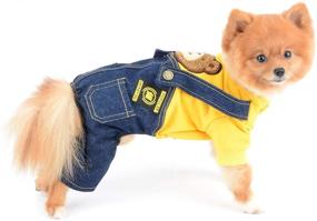 img 3 attached to SELMAI Jumpsuits Chihuahua Adorable AutumnYellowXL