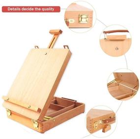 img 2 attached to Premium Wooden Tabletop Easel with Sketchbox - Art Easel for Painting, Desktop Painting Easel for Students, Artists, and Beginners