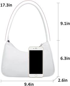 img 2 attached to 👜 Trendy Shoulder Bags for Women: Stylish Hobo Tote Handbag with Mini Clutch Purse and Secure Zipper Closure