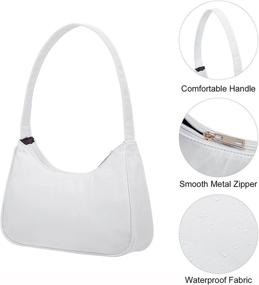 img 1 attached to 👜 Trendy Shoulder Bags for Women: Stylish Hobo Tote Handbag with Mini Clutch Purse and Secure Zipper Closure