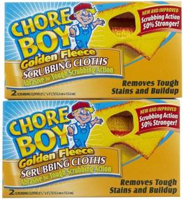 img 1 attached to Chore Boy Golden Fleece Scrubbing Cloths - 2-Pack, 12-Pack Total