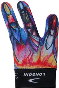 img 1 attached to 🎱 Leonardo Fancy Left Hand Billiard Pool Cue Glove by LONGONI - Optimal for Enhanced Performance