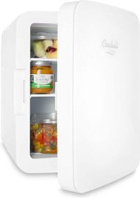 img 3 attached to 🍿 Cooluli 10L Mini Fridge for Bedroom - Car, Office Desk & College Dorm Room - 12v Portable Cooler & Warmer for Food, Drinks, Skincare, Beauty & Makeup - AC/DC Small Refrigerator with Glass Front, White" - Optimized version: "Cooluli 10L Mini Fridge for Bedroom, Car, Office Desk & College Dorm Room - Portable Cooler & Warmer for Food, Drinks, Skincare, Beauty & Makeup - AC/DC Small Refrigerator with Glass Front, White