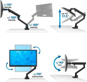 img 1 attached to Enhance Your Workspace with the Mount-It! Premium Single Monitor Arm Mount Stand – VESA 75 100 Compatible