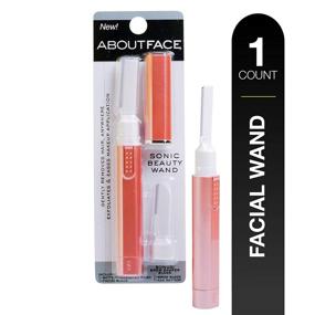 img 4 attached to 🧖 KAI About Face Sonic Beauty Wand Kit - 1 Battery Operated Wand, Facial Blade, Brow Blade, AAA Battery Included - Gentle Hair Removal, Exfoliation, and Effortless Makeup Application