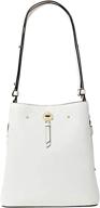 spade marti bucket shoulder leather logo