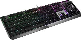img 1 attached to MSI Vigor GK50 Low Profile RGB Mechanical Gaming Keyboard with Kailh White Low Profile Switches, Brushed Aluminum Design, Ergonomic Keycaps, and RGB Mystic Light