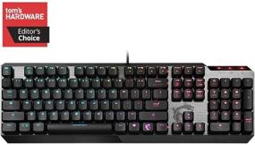 img 3 attached to MSI Vigor GK50 Low Profile RGB Mechanical Gaming Keyboard with Kailh White Low Profile Switches, Brushed Aluminum Design, Ergonomic Keycaps, and RGB Mystic Light