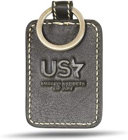 img 1 attached to American Flag Leather Keychain Stainless Men's Accessories for Keyrings & Keychains