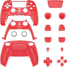 img 3 attached to Enhance Your PS5 Controller with eXtremeRate's Clear Red Full Set Housing Shell and Buttons: Custom Replacement Decorative Trim Shell for PlayStation 5 Controller