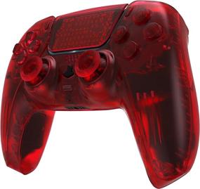 img 2 attached to Enhance Your PS5 Controller with eXtremeRate's Clear Red Full Set Housing Shell and Buttons: Custom Replacement Decorative Trim Shell for PlayStation 5 Controller