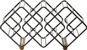 img 4 attached to 🍷 Gourmet Basics by Mikasa Stackable Wine Rack, Antique Black - Holds 12 Bottles