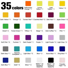 img 3 attached to 📦 JANDJPACKAGING Permanent Adhesive Vinyl Sheets - 80 Pack (12” x 12”) - 35 Assorted Colors - Ideal for Cutting Machine - 70 Pack Matte & Glossy Outdoor Vinyl for Cricut - Includes 10 Pack Transfer Tape