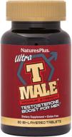 🌱 naturesplus ultra t male - продленное высвобождение - усилитель тестостерона для мужчин - 60 билошерстных таблеток - стимулирует здоровую сексуальную функцию, набор мышечной массы - вегетарианский, без глютена - 30 порций. логотип