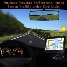 img 1 attached to 7-inch HD Display Car GPS Navigation with Sun Visor - 8GB 256MB Satellite Navigation System, Voice Navigation, Lifetime Map Updates