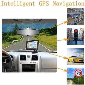 img 2 attached to 7-inch HD Display Car GPS Navigation with Sun Visor - 8GB 256MB Satellite Navigation System, Voice Navigation, Lifetime Map Updates
