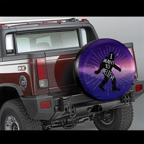 img 3 attached to 🚗 LORBUK Bigfoot Tire Cover - Waterproof & Dust-Proof Universal Spare Wheel Cover Ideal for Trailers, RVs, SUV Trucks, and More Vehicle Camper Accessories - 14 Inch