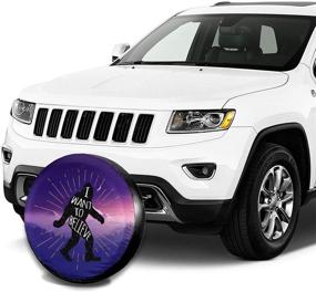 img 1 attached to 🚗 LORBUK Bigfoot Tire Cover - Waterproof & Dust-Proof Universal Spare Wheel Cover Ideal for Trailers, RVs, SUV Trucks, and More Vehicle Camper Accessories - 14 Inch