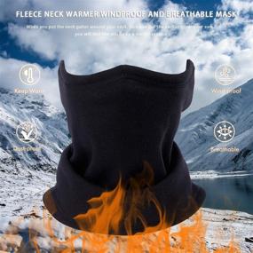 img 3 attached to 🧣 Ultimate Protection: Your Choice Neck Warmer Gaiter Women Men Half Face Mask for Winter Activities - Motorcycling, Skiing, Snowboarding