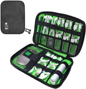 img 4 attached to Luxtude Electronic Organizer: Compact Portable Cable Travel Bag for Efficient Cord and Electronics Storage