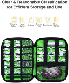 img 2 attached to Luxtude Electronic Organizer: Compact Portable Cable Travel Bag for Efficient Cord and Electronics Storage