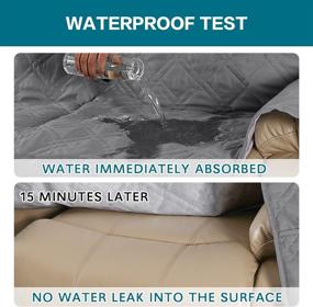 img 3 attached to 🛋️ Waterproof Recliner Sofa Cover: Protect Your 3-Seat Reclining Couch with 100% Waterproof and Washable Material - Ideal for Dogs and Pets - Non Slip Backing and Strap Included (Large, Dove)