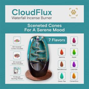 img 3 attached to 🌊 Premium Waterfall Backflow Incense Burner: 150 Cones, Reusable Bag, Mat; Quality Mountain Holder, Dragon Smoke Fountain - Home Decor, Aromatherapy, Ornament