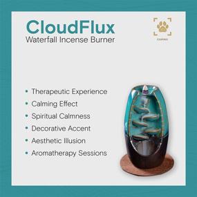 img 2 attached to 🌊 Premium Waterfall Backflow Incense Burner: 150 Cones, Reusable Bag, Mat; Quality Mountain Holder, Dragon Smoke Fountain - Home Decor, Aromatherapy, Ornament