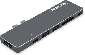 img 4 attached to 🔌 SideGear Pro USB C Hub for MacBook Pro 2020-2016 13in, 15in, 16in - Thunderbolt 3, 100W PD, 4K HDMI, SD/MicroSD, 5Gbps Data - Premium Aluminum Type-C Adapter