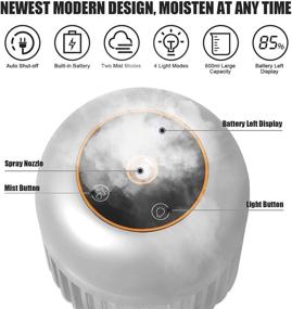 img 3 attached to Humidifier DCMEKA Cordless Humidifiers Waterless